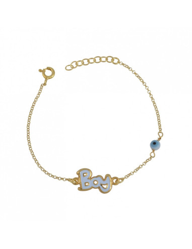 Παιδική  ασημένια  ταυτότητα " BOY "