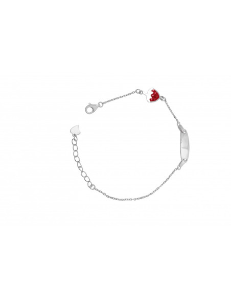 Παιδική ασημένια ταυτότητα "Φράουλα"