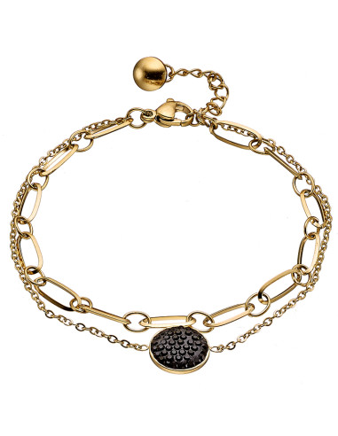 Γυναίκειο ατσάλινο βραχιόλι, με διπλή αλυσίδα