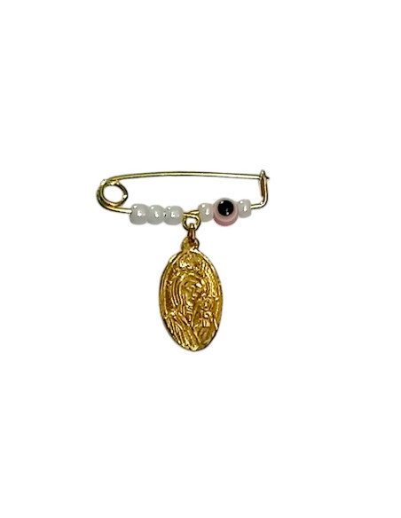 Παιδική ασημένια παραμάνα "Παναγία"