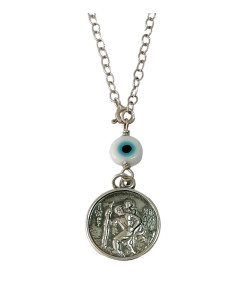 Ασημένιο φυλακτό αυτοκινήτου διπλής όψεως.