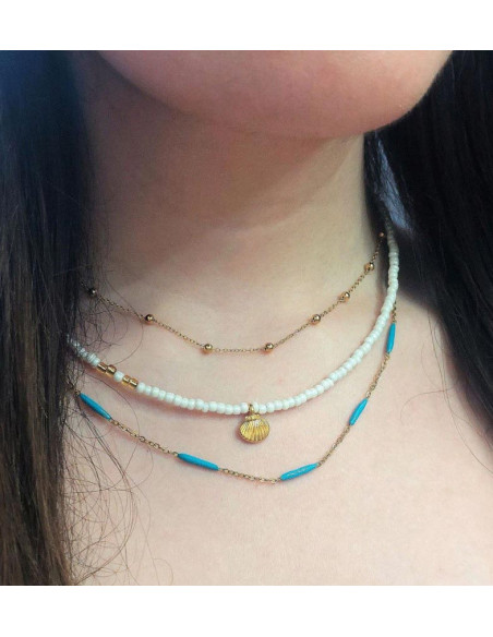 Αλυσίδα με σμάλτο "MYKONOS"