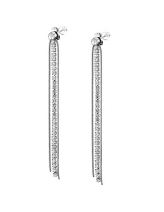 Ατσάλινα σκουλαρίκια με στρας