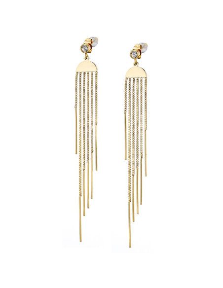 Ατσάλινα σκουλαρίκια με Στρας.