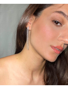 Ατσάλινα σκουλαρίκια με στρας 2