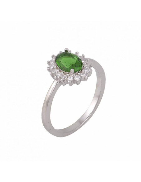 Ασημένιο δαχτυλίδι με ροζέτα