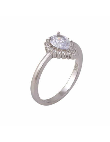 Ασημένιο δαχτυλίδι με ροζέτα