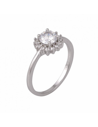 Ασημένιο δαχτυλίδι με ροζέτα