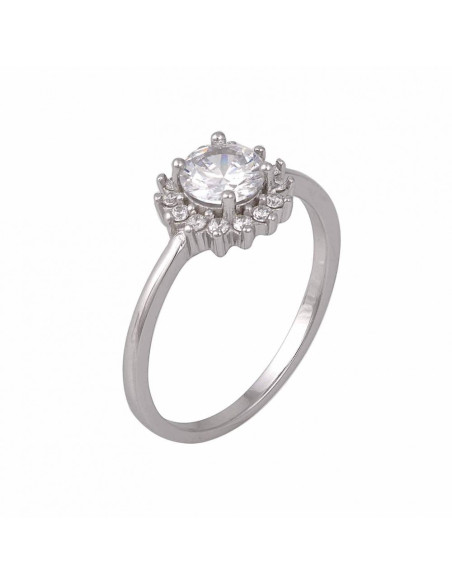 Ασημένιο δαχτυλίδι με ροζέτα