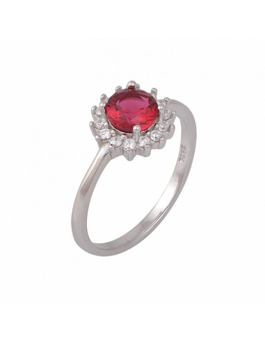 Ασημένιο δαχτυλίδι με ροζέτα