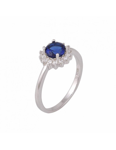 Ασημένιο δαχτυλίδι με ροζέτα