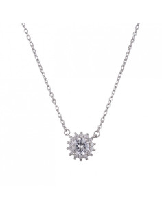 Ασημένιο κολιέ με ροζέτα