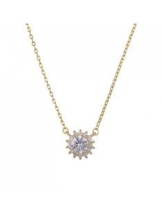 Ασημένιο κολιέ με ροζέτα 2