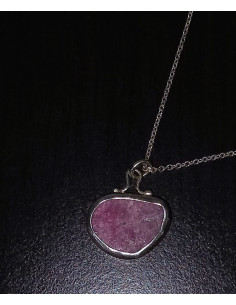 Χειροποίητο Ασημένιο Κολιέ με Φυσικό Pink Quartz 2